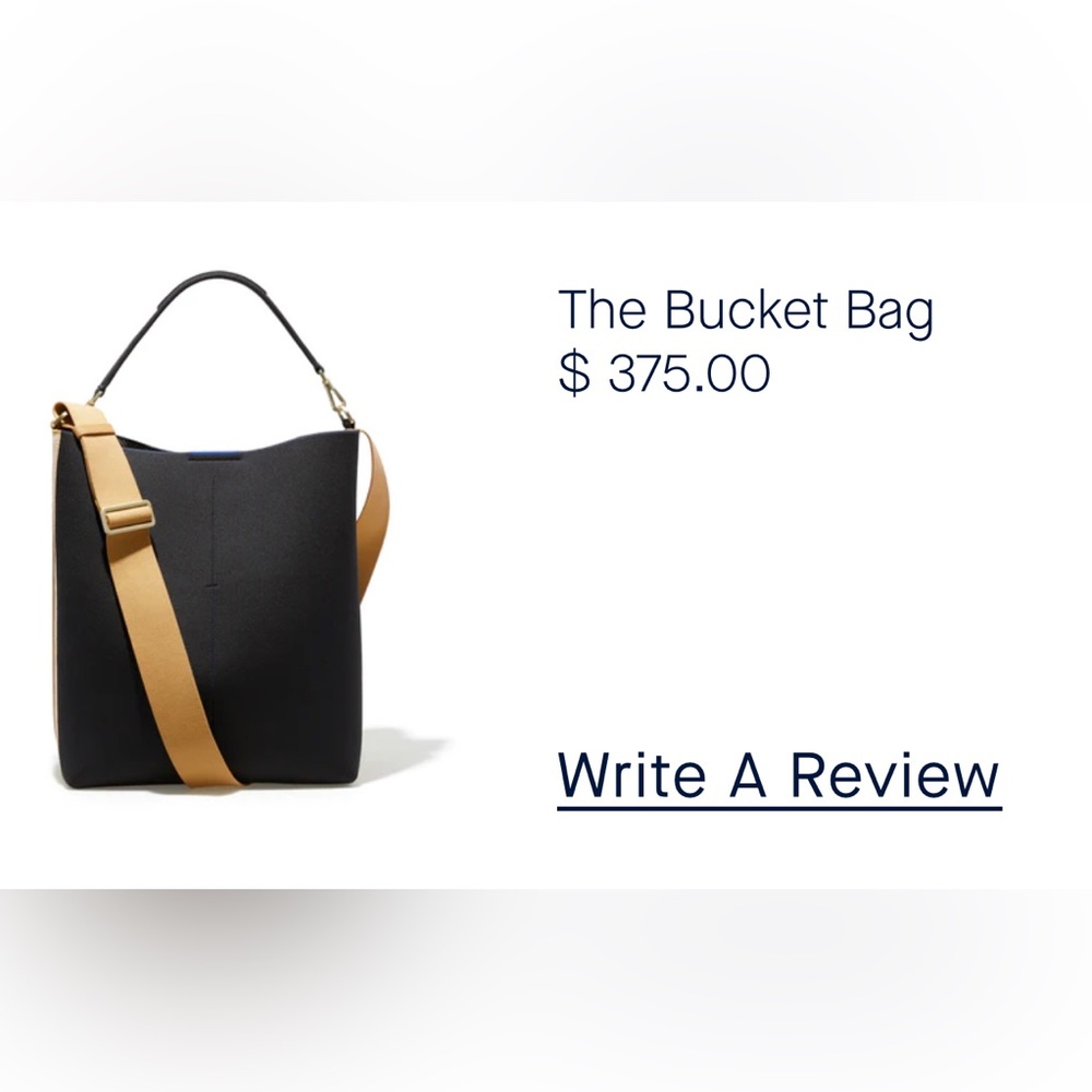 Rothy’s Bucket Bag-Navy/Tan/Cream